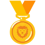 medaglia d’oro + leone
