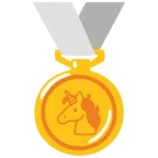 medaglia d’oro + unicorno