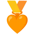 medaglia d’oro + cuore arancione