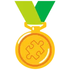 medaglia d’oro + pezzo di puzzle