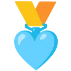 medaglia d’oro + cuore azzurro