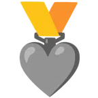 medaglia d’oro + cuore grigio