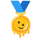 medaglia d’oro + faccina che si scioglie