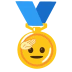 medaglia d’oro + faccina che fa il saluto