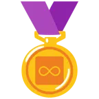 medaglia d’oro + simbolo dell’infinito