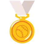 medaglia d’oro + palla da baseball