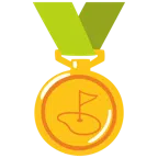 medaglia d’oro + bandiera in buca