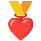 medaglia d’oro + cuore rosso