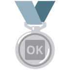 medaglia d’argento + pulsante OK