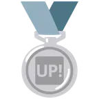 medaglia d’argento + pulsante UP!