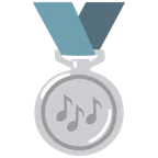 medaglia d’argento + note musicali