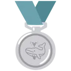 medaglia d’argento + balena che spruzza acqua