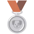 medaglia d’argento + muso di cane