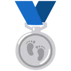 medaglia d’argento + impronta di piedi