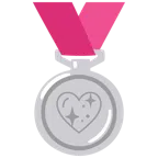 medaglia d’argento + cuore che luccica
