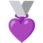medaglia d’argento + cuore viola