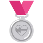 medaglia d’argento + cuore con fiocco