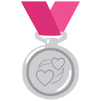 medaglia d’argento + cuori che girano