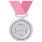 medaglia d’argento + fiore bianco