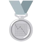 medaglia d’argento + grafico con andamento negativo