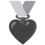 medaglia d’argento + cuore nero