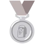 medaglia d’argento + Moai
