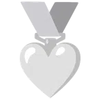 medaglia d’argento + cuore bianco