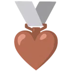 medaglia d’argento + cuore marrone