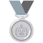 medaglia d’argento + faccina di robot