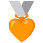 medaglia d’argento + cuore arancione