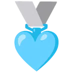 medaglia d’argento + cuore azzurro