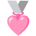medaglia d’argento + cuore rosa