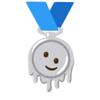 medaglia d’argento + faccina che si scioglie
