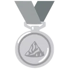 medaglia d’argento + montagna