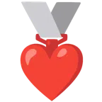 medaglia d’argento + cuore rosso