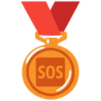 medaglia di bronzo + pulsante SOS