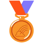 medaglia di bronzo + arcobaleno