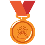 medaglia di bronzo + vulcano
