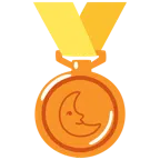 medaglia di bronzo + faccina ultimo quarto di luna