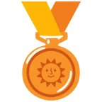 medaglia di bronzo + faccina sole