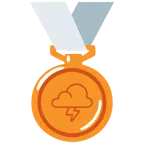 medaglia di bronzo + fulmini