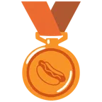 medaglia di bronzo + hot dog