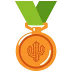medaglia di bronzo + cactus