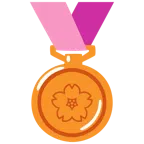 medaglia di bronzo + fiore di ciliegio