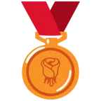 medaglia di bronzo + rosa