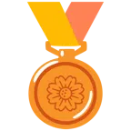 medaglia di bronzo + fiore