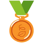 medaglia di bronzo + foglia al vento