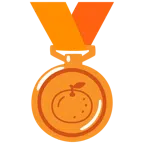 medaglia di bronzo + mandarino