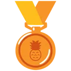 medaglia di bronzo + ananas
