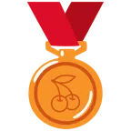 medaglia di bronzo + ciliegie